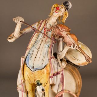 Alternative view of 意大利 喜剧丑角 Pierrot  艺术家签名作品