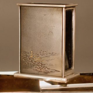 Alternative view of 日本尚美堂 带火柴盒的纯銀烟缸(无原外盒)