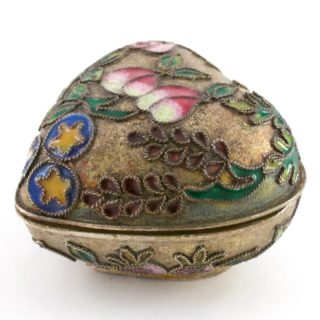 Alternative view of 中国骨董琺瑯首饰盒 桃子