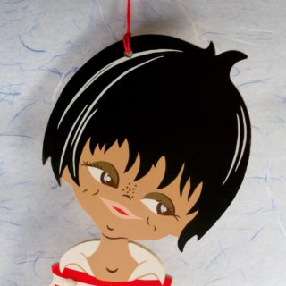 Alternative view of 西德MERTENS KUNST 木质挂饰 少年与小猫 HD 131 Tino 1967 by Alfred Mertens Pfullingen HD 131 Tino Jumping Jack Haning Pull Toy