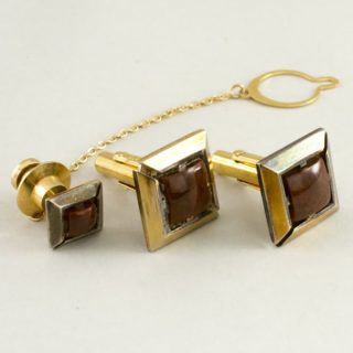 Alternative view of 日本GRANDE-A  銀製 K18GF袖扣领带扣套装