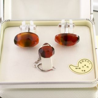 Alternative view of 日本若狭天然玛瑙 袖扣领带扣三件套