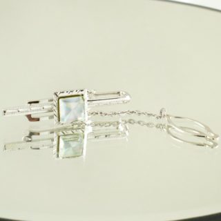 Alternative view of 銀製水晶领带扣