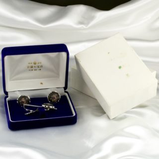 Alternative view of 安藤七宝店  银制七宝袖扣领带扣