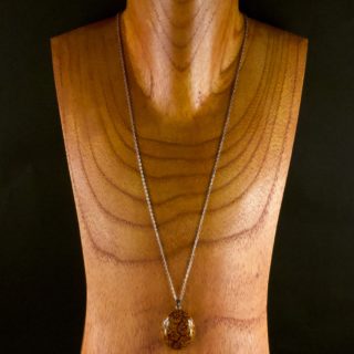 長谷川紀代  九谷烧銀制项链