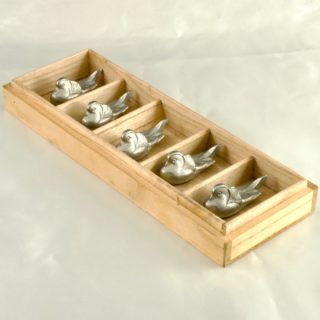 纯錫  鸳鸯筷架