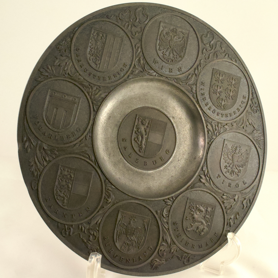 ARS Roders Pewter IN DER BOLOGASSE Zinn SALZBURG 锡制装饰挂盘 - 画像 (6)